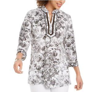 Charter Club Split-Neck Tunic Sz L